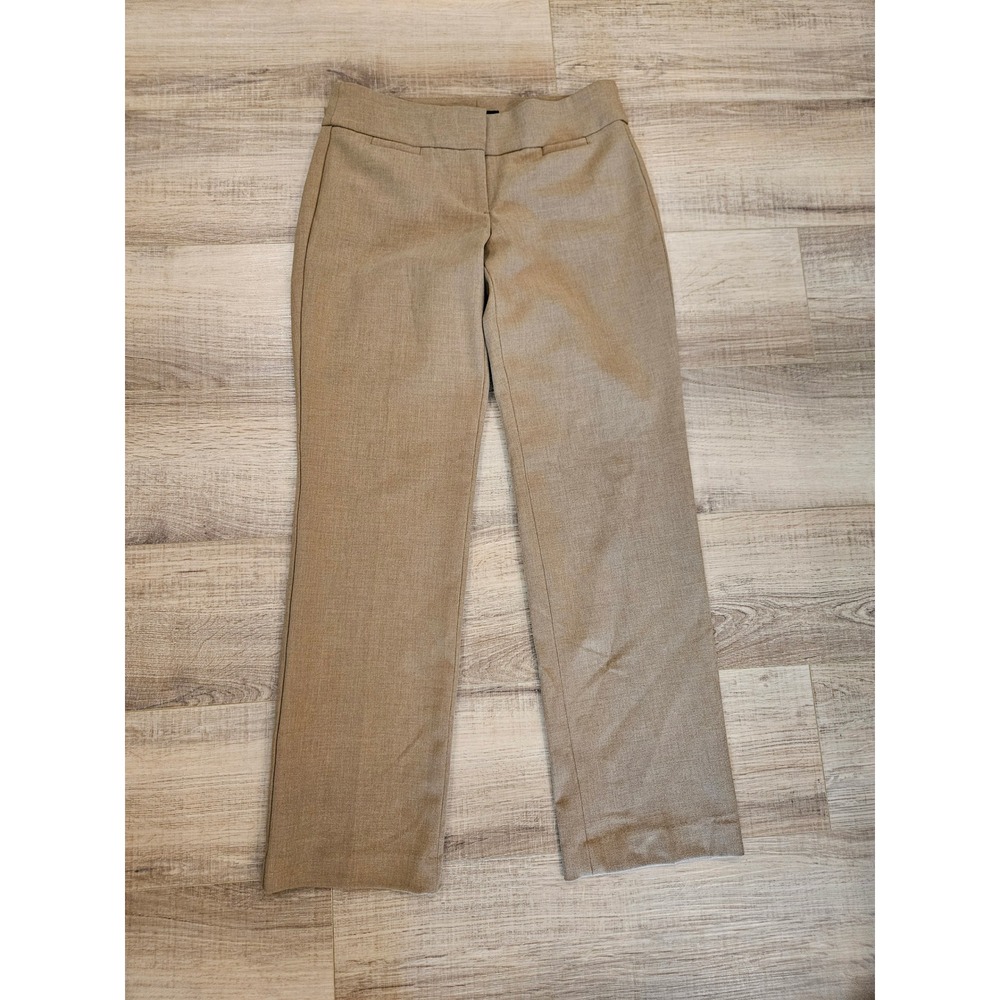 Talbots Signature Pants Women 2P Petite Hazelnut Tan Stretch Straight Leg